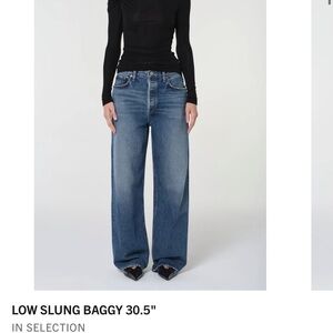 Agolde Blue Wide Leg Jeans